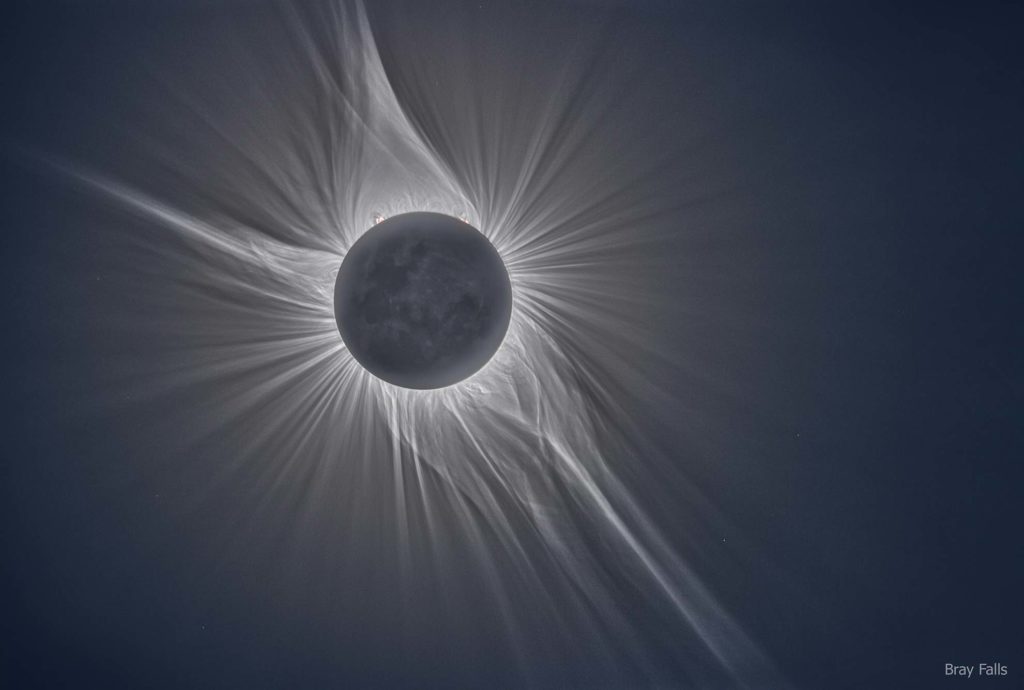 Kompositbild av solförmörkelse 2017
